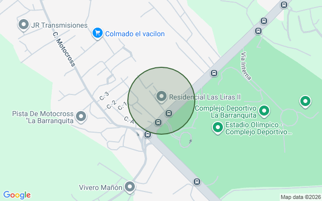 Mapa de Apartamento en La Barranquita, Santiago de 2 habitaciones con 2 baños y 1 parqueo con 75 mts²