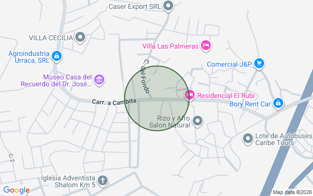 Mapa de Terreno en Kilómetro 4, San Cristóbal de 250 mts²