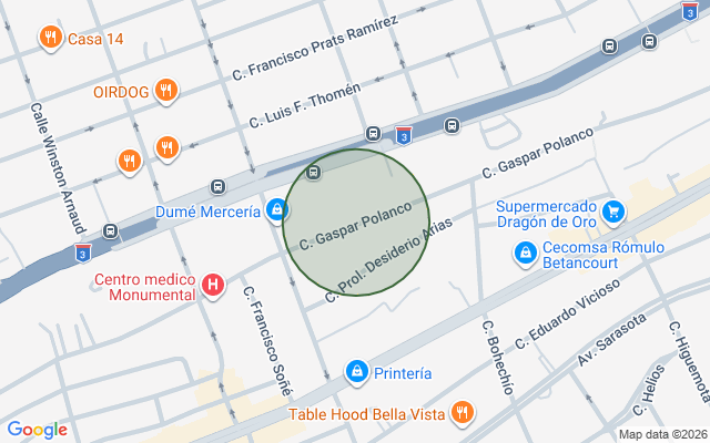 Mapa de Apartamento en Bella Vista, Santo Domingo D.N. de 3 habitaciones con 2 baños y 2 parqueos en 2do nivel con 150 mts² con mantenimiento incluido