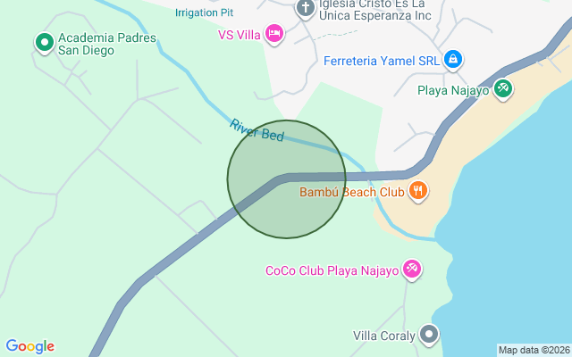 Mapa de Apartamento en Najayo Abajo, San Cristóbal de 2 habitaciones con 2 baños y 1 parqueo