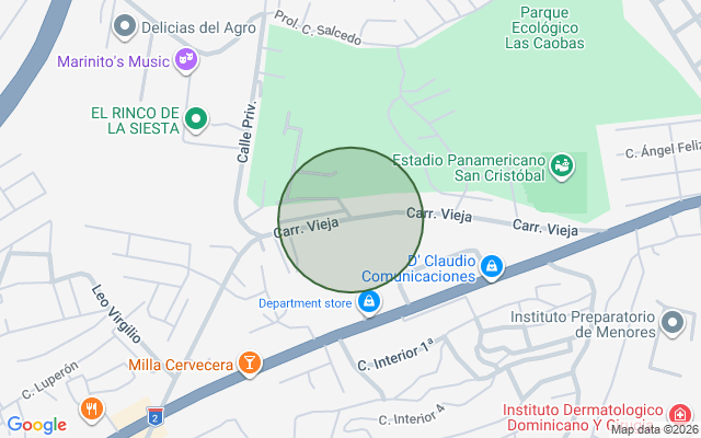 Mapa de Apartamento en Ana Ramírez, San Cristóbal de 3 habitaciones con 2 baños y 1 parqueo con 105 mts²