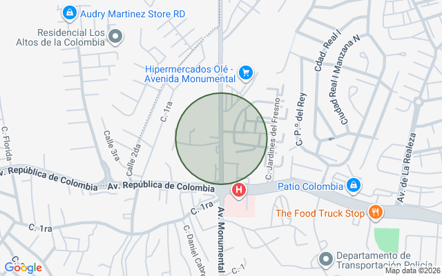 Mapa de Apartamento en Autopista Duarte, Santo Domingo D.N. de 3 habitaciones con 2 baños y 2 parqueos en 2do nivel con 97 mts² con mantenimiento incluido