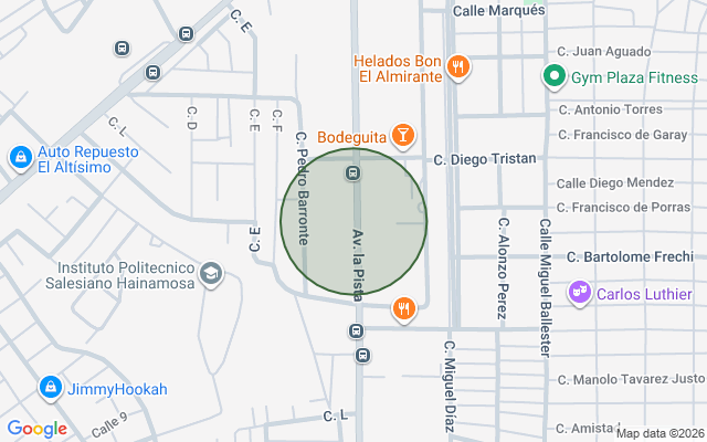 Mapa de Nave industrial en Zona Franca De Hainamosa, Santo Domingo Este con 760 mts²