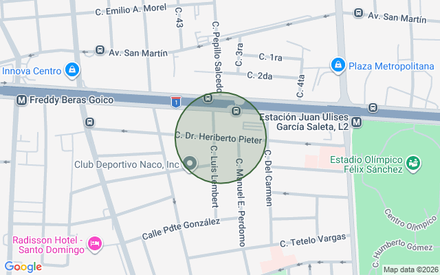 Mapa de Apartamento en Ensanche Naco, Santo Domingo D.N. de 1 habitación con 1 baño y 1 parqueo en 5to nivel con 67 mts²
