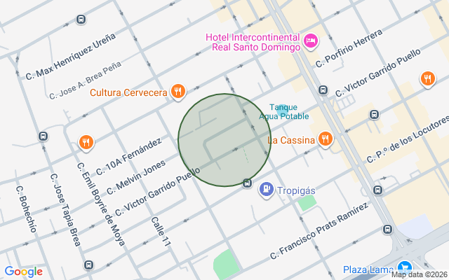 Mapa de Apartamento en Evaristo Morales, Santo Domingo D.N. de 1 habitación con 1 baño y 1 parqueo en 6to nivel con 61 mts² con mantenimiento incluido
