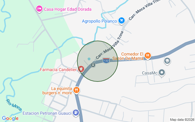 Mapa de Terreno en Guaucí Abajo, Moca de 3658 mts²