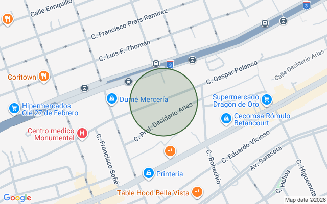 Mapa de Apartamento en El Millón, Santo Domingo D.N. con 3 habitaciones, 3 baños, 2 parqueos en 5to nivel de 148 mts² con mantenimiento incluido