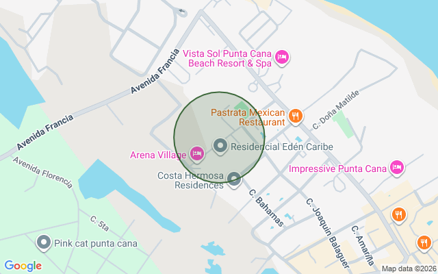 Mapa de Apartamento en El Cortecito, Bávaro con 2 habitaciones, 2 baños, 1 parqueo en 3er nivel con mantenimiento incluido