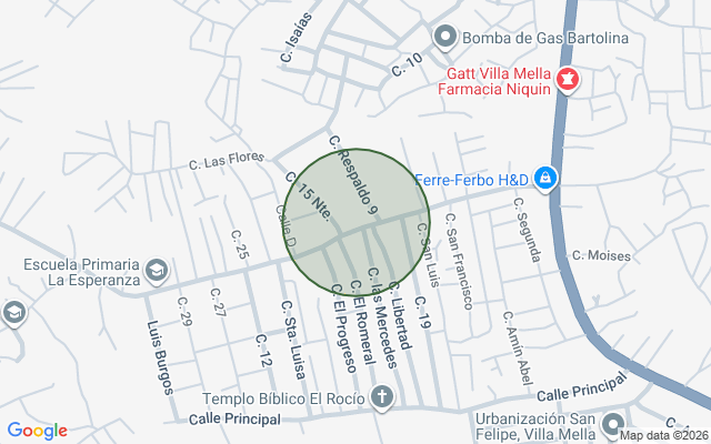 Mapa de Terreno en Villa Mella, Santo Domingo Norte de 8 mts²