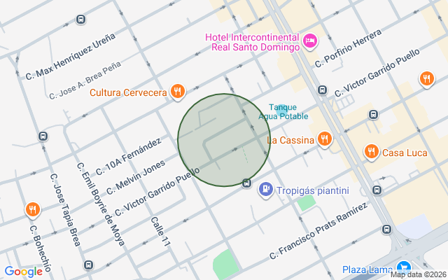 Mapa de Apartamento en Evaristo Morales, Santo Domingo D.N. con 2 habitaciones, 2 baños, 2 parqueos en 4to nivel con mantenimiento incluido