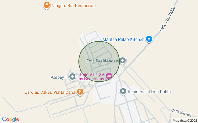 Mapa de Casa en Epic Residences, Bávaro de 2 habitaciones con 3 baños y 2 parqueos con mantenimiento incluido