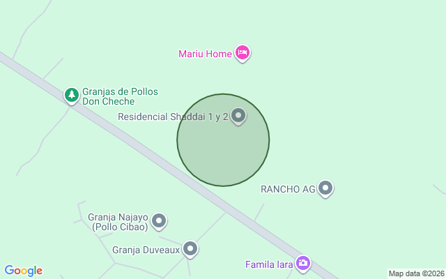 Mapa de Terreno en Duveaux (Mamey Macho), Yaguate de 500 mts²
