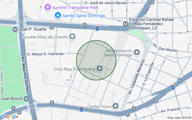 Mapa de Apartamento en Ensanche Miraflores, Santo Domingo D.N. de 2 habitaciones con 1 baño en 3er nivel