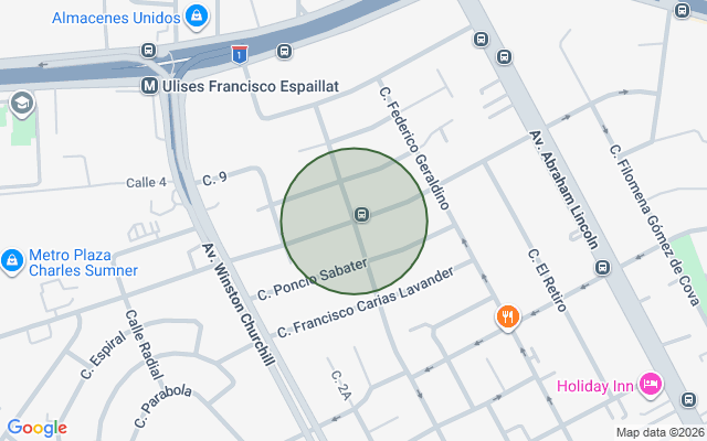 Mapa de Apartamento en Ensanche Paraíso, Santo Domingo D.N. de 2 habitaciones con 2 baños y 2 parqueos en 4to nivel con 135 mts² con mantenimiento incluido