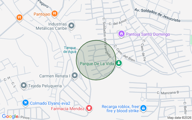 Mapa de Apartamento en Los Alcarrizos, Los Alcarrizos de 3 habitaciones con 2 baños y 1 parqueo en 2do nivel con 70 mts²