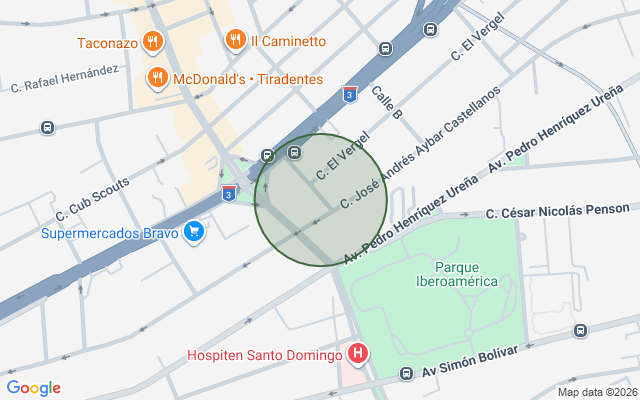 Mapa de Apartamento en El Vergel, Santo Domingo D.N. de 2 habitaciones con 2 baños y 2 parqueos con 116 mts² con mantenimiento incluido