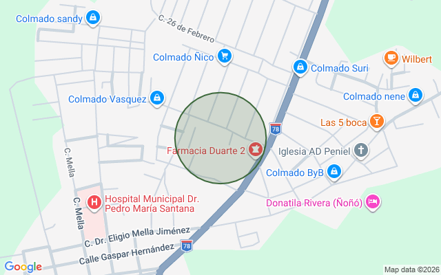 Mapa de Finca en Centro Del Pueblo, Los Llanos de 711801 mts²