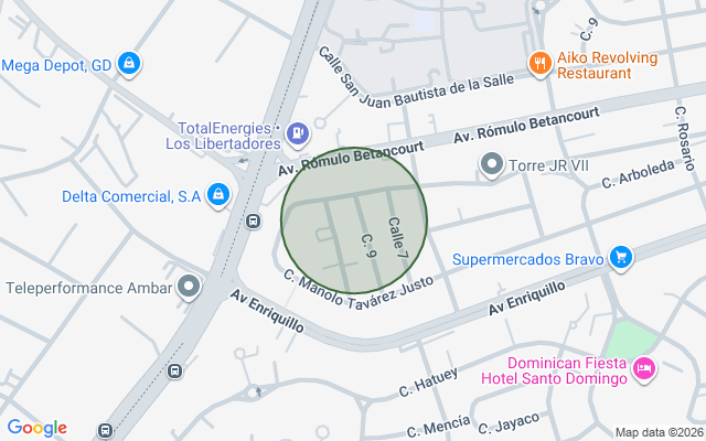 Mapa de Apartamento en Urbanización Real, Santo Domingo D.N. con 3 habitaciones, 2 baños, 2 parqueos en 3er nivel de 160 mts²