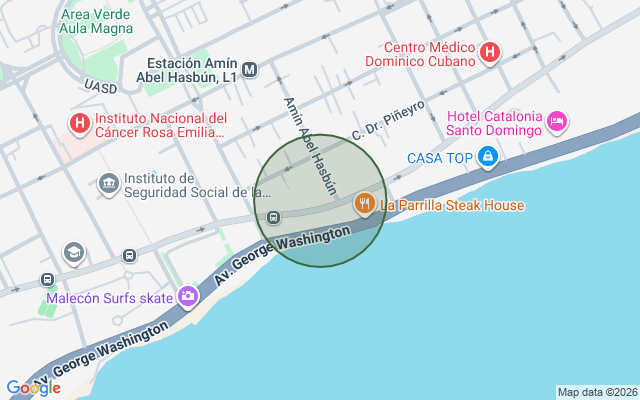 Mapa de Apartamento en Zona Universitaria, Santo Domingo D.N. con 1 habitación, 1 baño, 1 parqueo en 2do nivel de 56 mts² con mantenimiento incluido