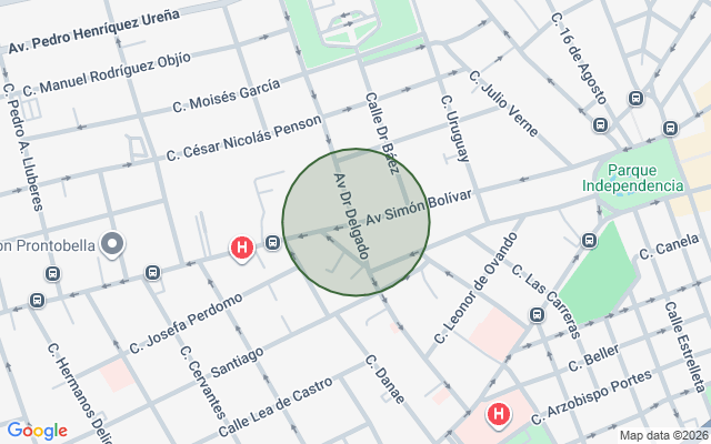 Mapa de Apartamento en Gazcue, Santo Domingo D.N. con 3 habitaciones, 2 baños, 2 parqueos en 14vo nivel de 123 mts² con mantenimiento incluido