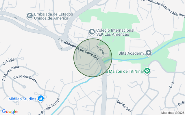 Mapa de Apartamento en Altos de Arroyo Hondo III, Santo Domingo D.N. con 3 habitaciones, 2 baños, 2 parqueos en 4to nivel de 110 mts² con mantenimiento incluido