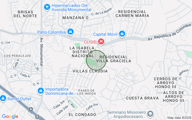 Mapa de Habitación en Altos De Arroyo Hondo, Santo Domingo D.N. con mantenimiento incluido