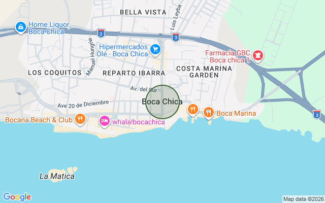 Mapa de Apartamento en Boca Chica, Boca Chica con 3 habitaciones