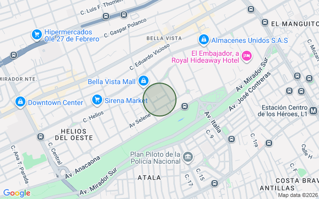 Mapa de Apartamento en Bella Vista, Santo Domingo D.N. con 2 habitaciones, 1 baño, 1 parqueo en 2do nivel con mantenimiento incluido