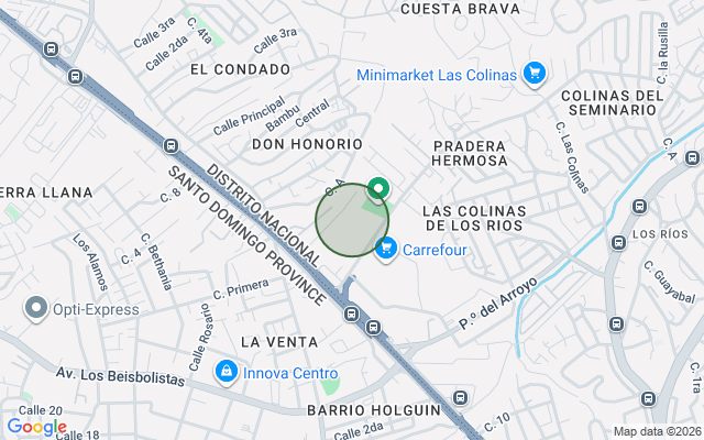 Mapa de Apartamento en Autopista Duarte, Santo Domingo D.N. con 2 habitaciones, 1 baño, 1 parqueo en 2do nivel con mantenimiento incluido