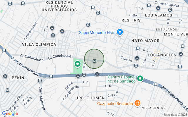Mapa de Apartamento en Hato Mayor, Santiago con 3 habitaciones, 3 baños, 1 parqueo en 2do nivel de 125 mts² con mantenimiento incluido