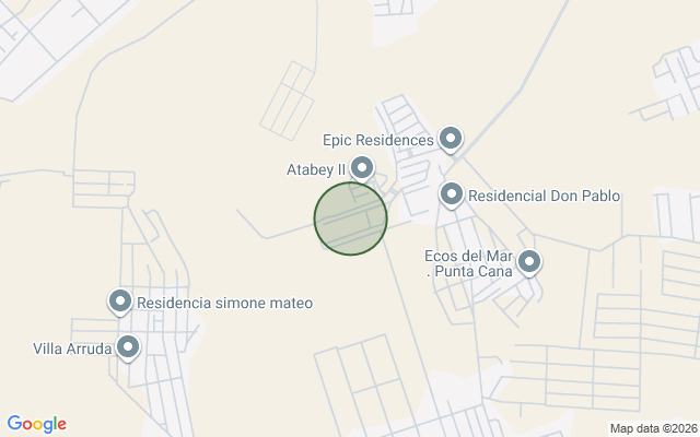 Mapa de Apartamento en Brisas de Punta Cana, Bávaro con 1 habitación, 2 baños, 1 parqueo en 3er nivel de 48 mts² con mantenimiento incluido