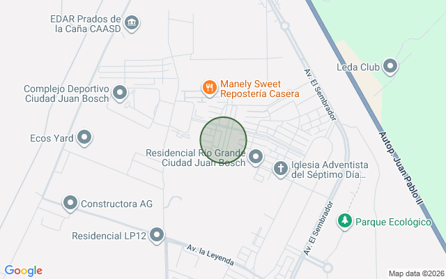 Mapa de Apartamento en Ciudad Juan Bosch, Santo Domingo Este con 3 habitaciones, 2 baños, 1 parqueo en 4to nivel de 126 mts²