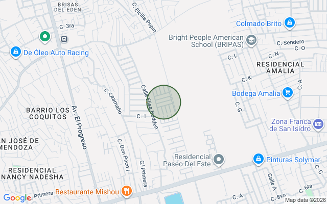 Mapa de Apartamento en Autopista San Isidro, Santo Domingo Este con 3 habitaciones, 2 baños, 1 parqueo en 3er nivel de 97 mts²