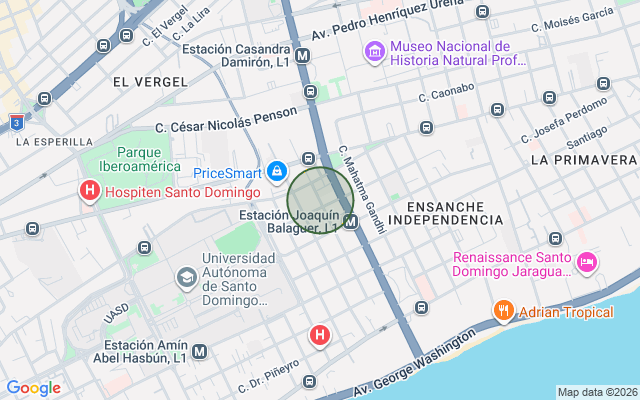 Mapa de Apartamento en Zona Universitaria, Santo Domingo D.N. con 2 habitaciones, 2 baños, 1 parqueo en 4to nivel de 100 mts² con mantenimiento incluido