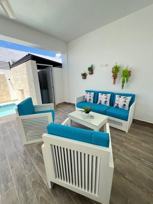 Villa en Bávaro, Punta Cana de 3 habitaciones con 2 baños y 2 parqueos de 1 mts² con mantenimiento incluido - Imagen 4