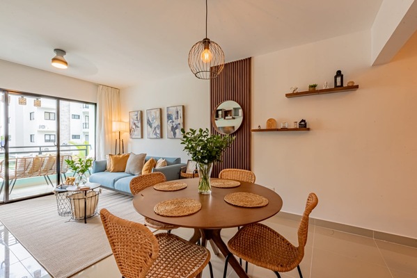 Apartamento en Bávaro, Punta Cana de 2 habitaciones con 2 baños y 2 parqueos con mantenimiento incluido - Imagen 3
