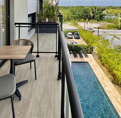 Apartamento en Ciudad Las Canas, Cap Cana con 1 habitación, 1 baño, 1 parqueo en 3er nivel de 57 mts² con mantenimiento incluido - Imagen 3