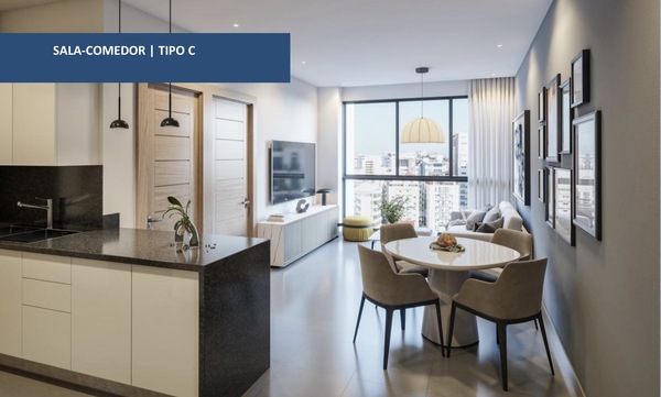 Apartamento en Ensanche Serralles, Santo Domingo D.N. de 1 habitación con 1 baño y 1 parqueo en 11vo nivel con 60 mts² - Imagen 4