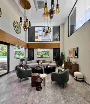 Apartamento en Gazcue, Santo Domingo D.N. con 3 habitaciones, 2 baños, 2 parqueos en 14vo nivel de 123 mts² con mantenimiento incluido - Imagen 3