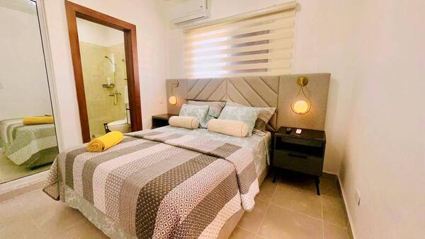 Apartamento en White Sands, Bávaro con 3 habitaciones, 3 baños, 2 parqueos en 2do nivel de 95 mts² con mantenimiento incluido - Imagen 5