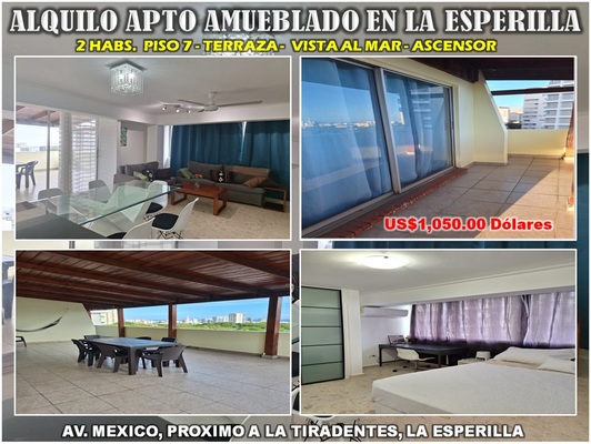 Apartamento en La Esperilla, Santo Domingo D.N. con 2 habitaciones, 2 baños, 1 parqueo en 7mo nivel de 100 mts² - Imagen 2